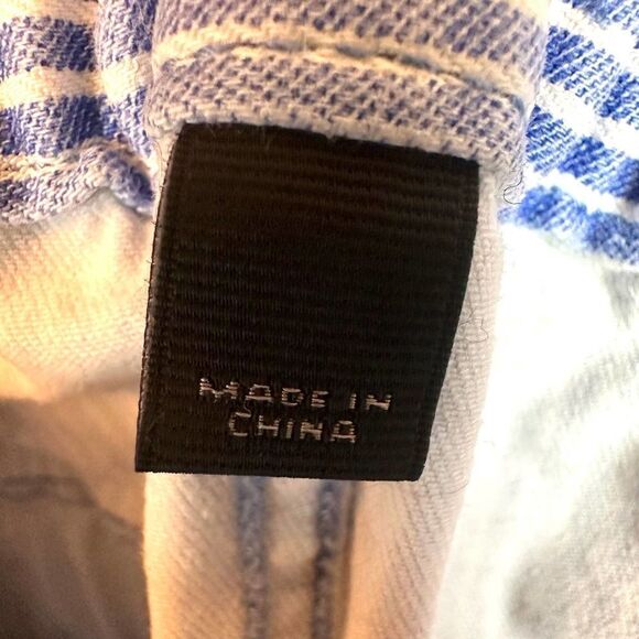 J. Crew Elastic Blue Striped Pants Women’s 4 - Picture 4 of 6